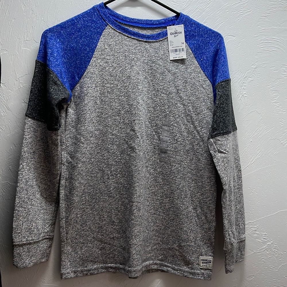 Oshkosh long sleeved shirt boys size 14 NWT